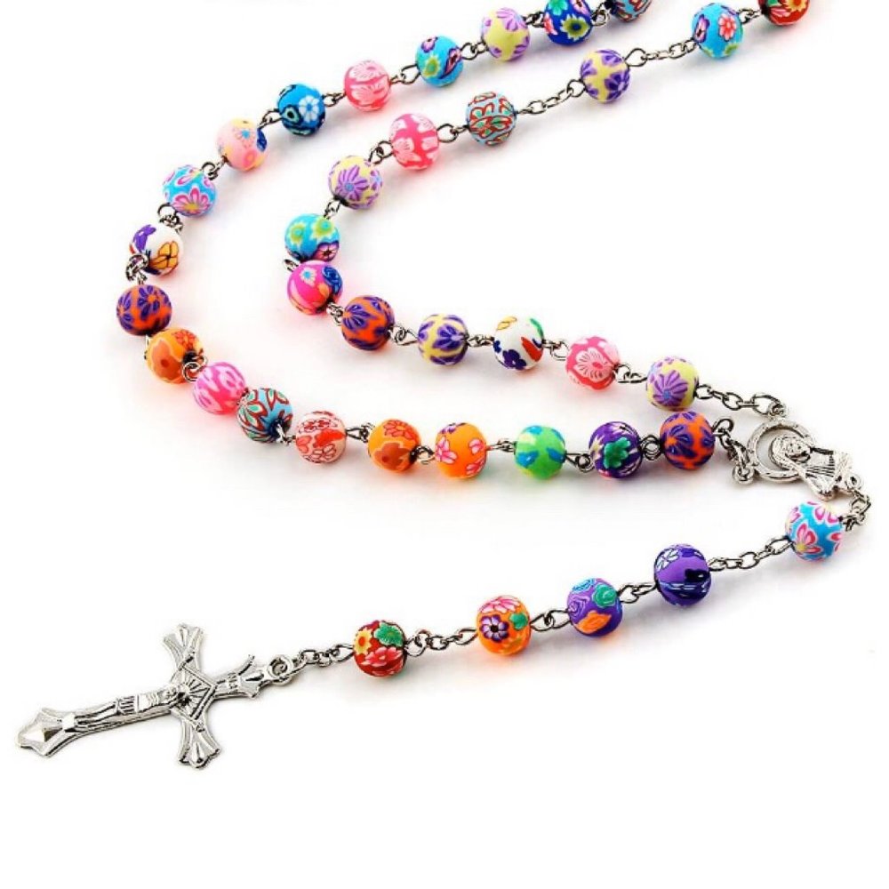 ABSOLUTELY NEW BEAUTIFUL & COLORFUL ROSARY - Picture 6 of 7